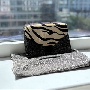 NEW Loeffler Randall Calf Hair & Leather Purse